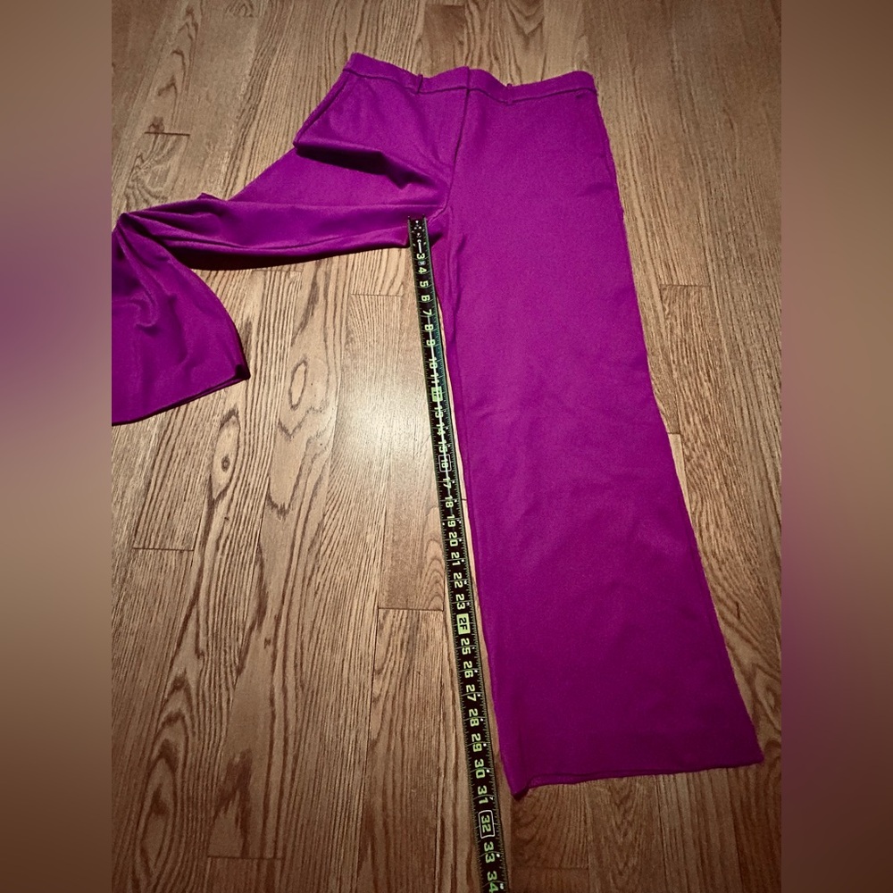 Boden Luxe Magenta Wide-Leg Trouser Pants Fuchsia Magenta • Long Length (16–18L) - Picture 5 of 12